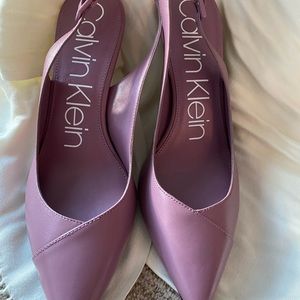 Calvin Klein - Dress Shoes - Slingback - Plum in color.